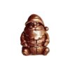 Solid milk chocolate Santa sitting on the floor.